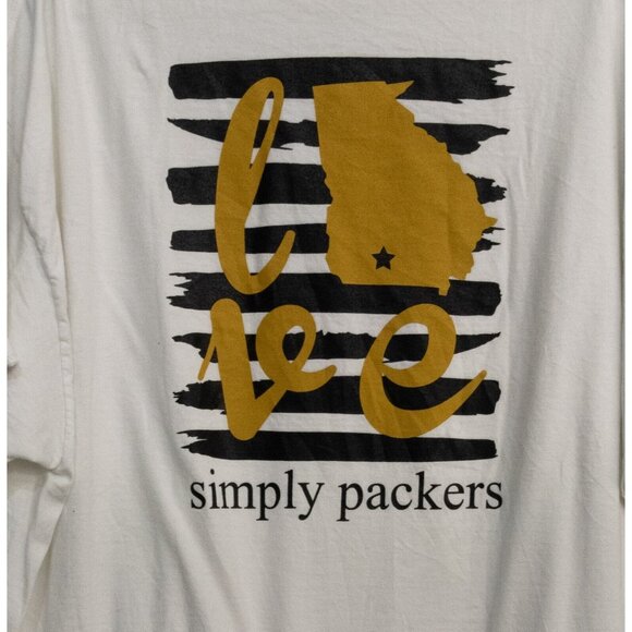 Port & Company Mens White Cotton T Shirt Graphic Logo Crew Neck Short Sleeve 2XL - Picture 4 of 7